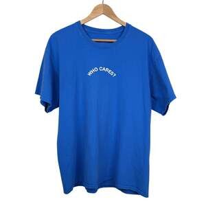 Rex Orange County 'Who Cares?' Tour T Shirt Mens XL Blue 2022 Graphic Tee